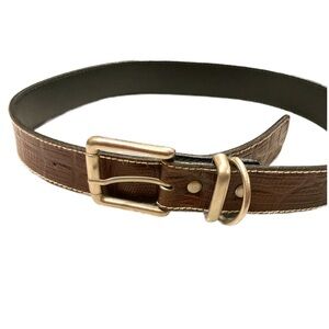 Brown Silver western belt leather